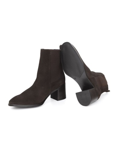 bottines femme de peau marron W-SANDORA-BROWN