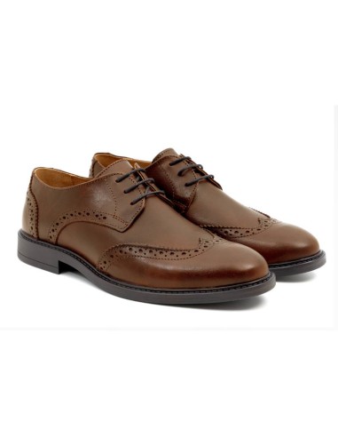 light brown leather derby shoes PAOLO-CUERO