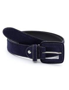 Blue suede women's belt
