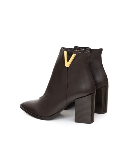 bottines femme lisse marron W-ELIANA-MARRON