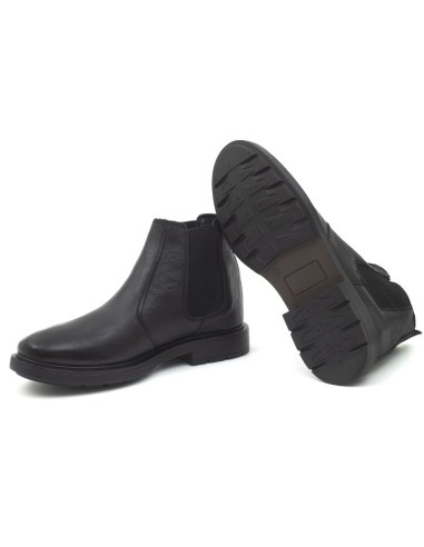 Black leather chelsea boots