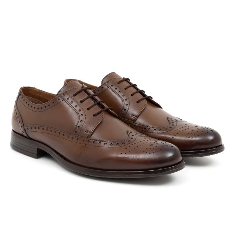 light brown leather derby shoes PARIEGO-CUERO