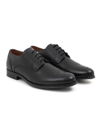 black leather derby shoes PARMAR-BLACK