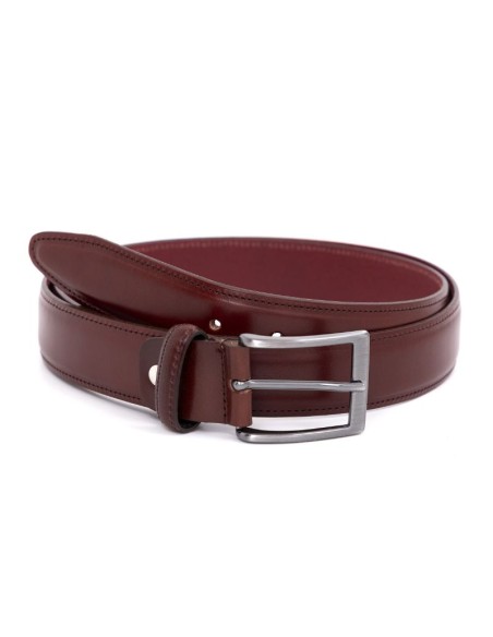 Ceinture de peau Bordeaux B-CORLIN-BURDEOS
