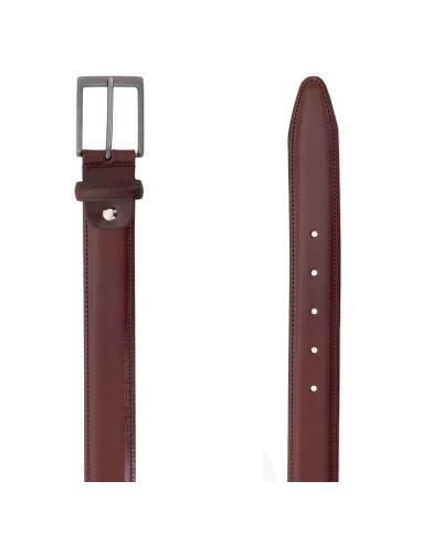 Burgundy leather belt