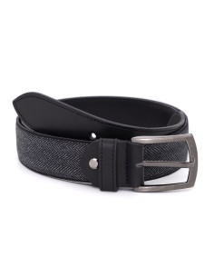 Ceinture combiné avec la peau le noir B-JASPER-NEGRO