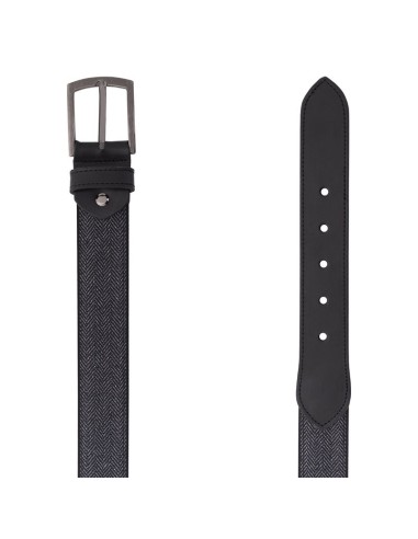 Black combined with leather belt