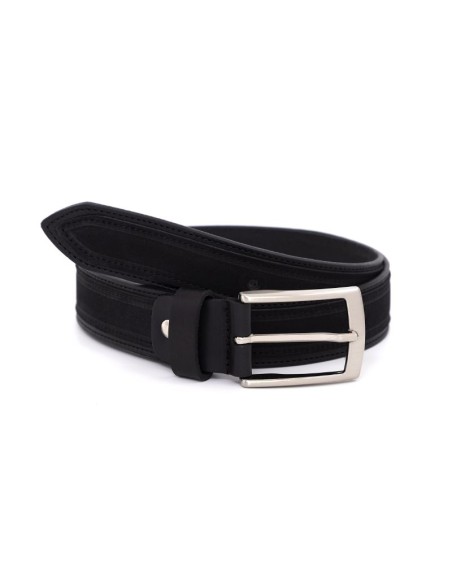 Black nubuck belt