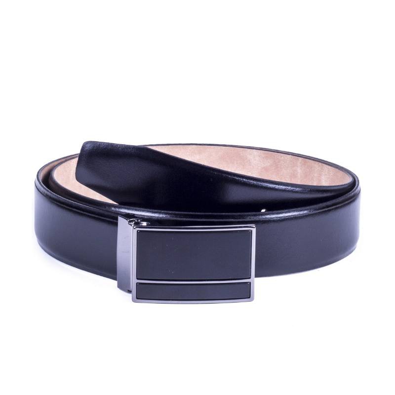 black leather belt B-BAPTOR-NEGRO