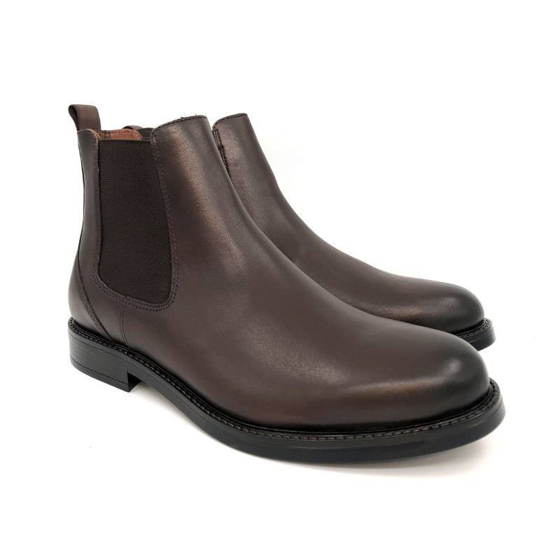 bottines chelsea en cuir marron PAUMEN-MARRON