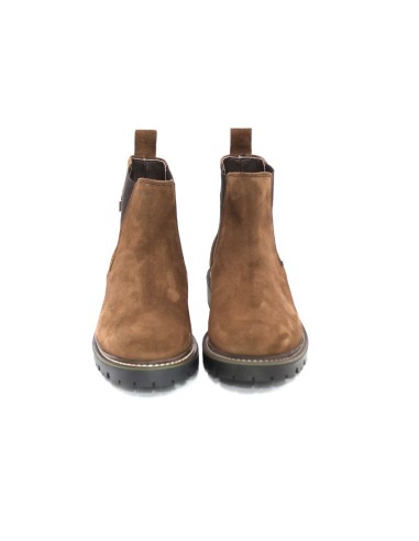 Beige suede chelsea boots