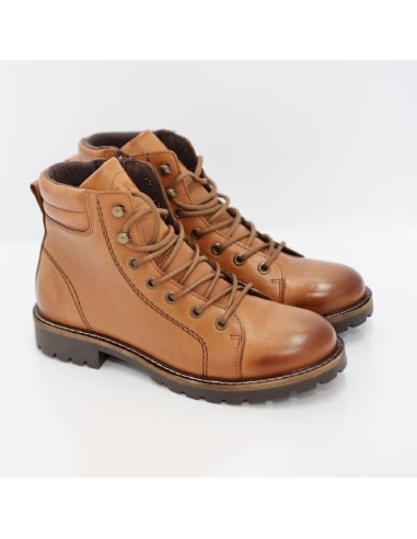 Brown leather women's boots