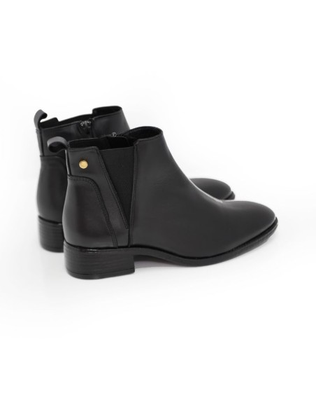 Black leather women's boots