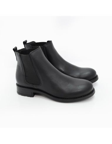 Black leather women's boots