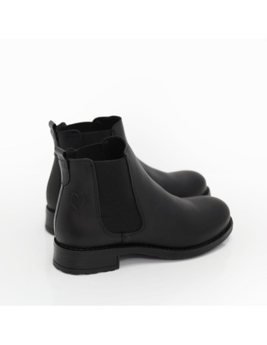 Black leather women's boots