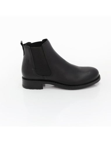 Black leather women's boots
