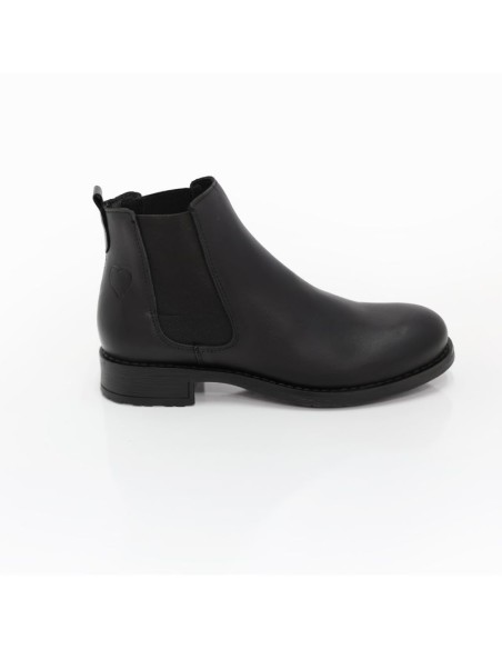 Black leather women's boots