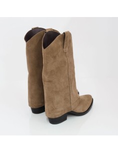 Light Brown suede Women's high boots 2