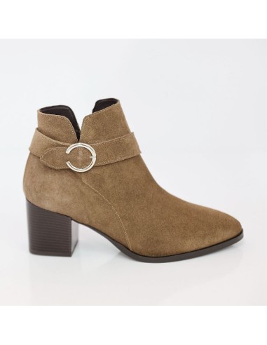 Brown suede women's boots