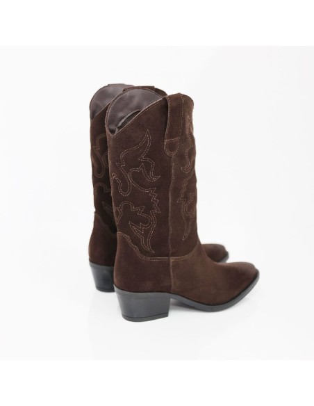 Brown suede Women's high boots