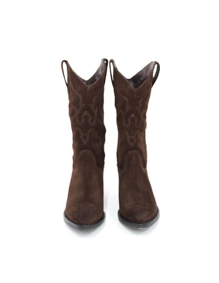 Brown suede Women's high boots