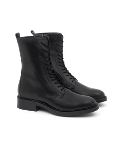 Botines de mujer de piel con maría color negro