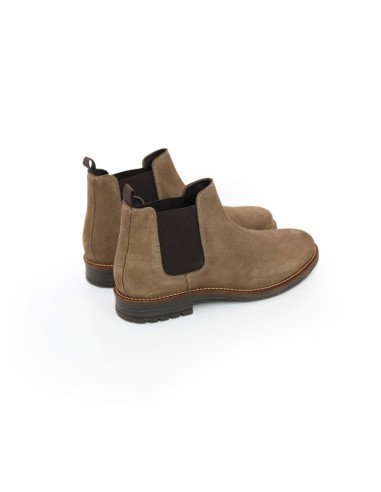 Beige suede chelsea boots