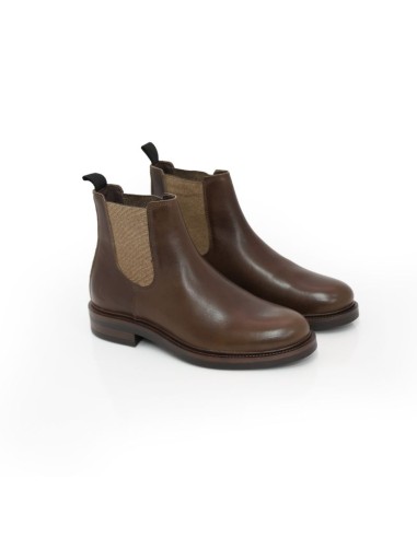 bottines chelsea de peau marron PANUCA-BROWN