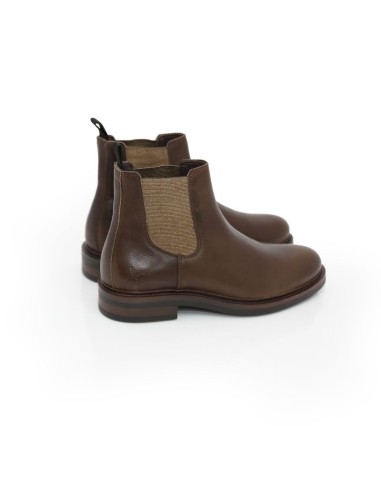 bottines chelsea de peau marron PANUCA-BROWN