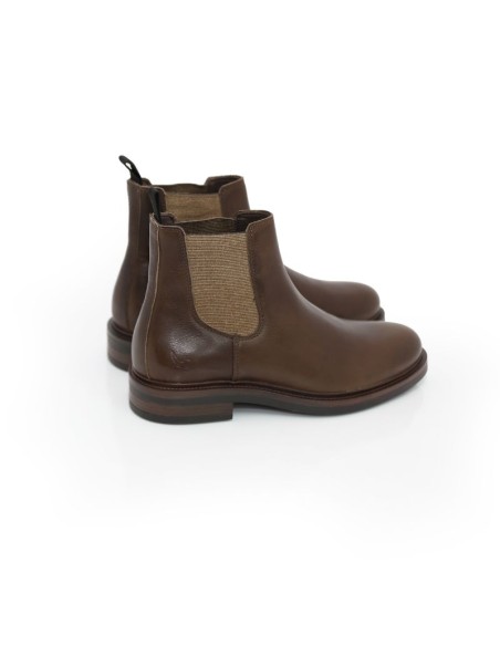 Brown leather chelsea boots