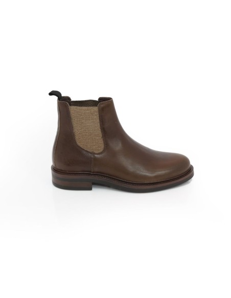 Brown leather chelsea boots