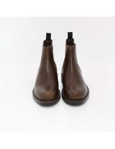 Brown leather chelsea boots