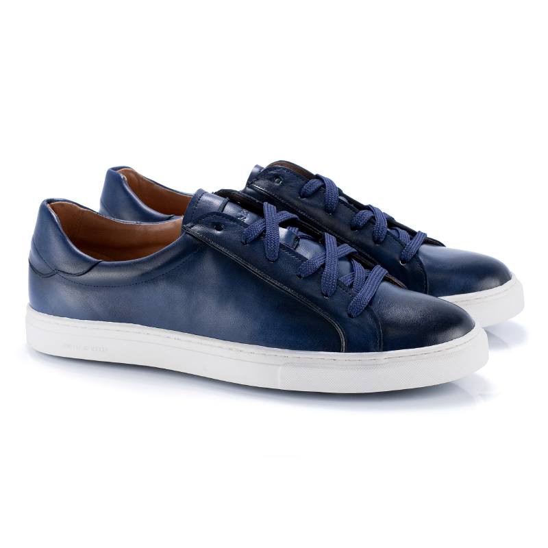 baskets en cuir bleu PLEKOR-MARINO