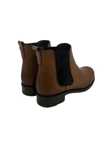 Brown leather women's boots