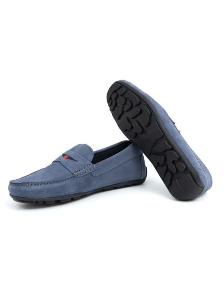 Mocassin suède bleu NOYI-MARINO