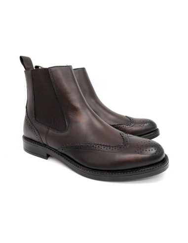 bottines chelsea en cuir marron POTAFMEN-TESTA