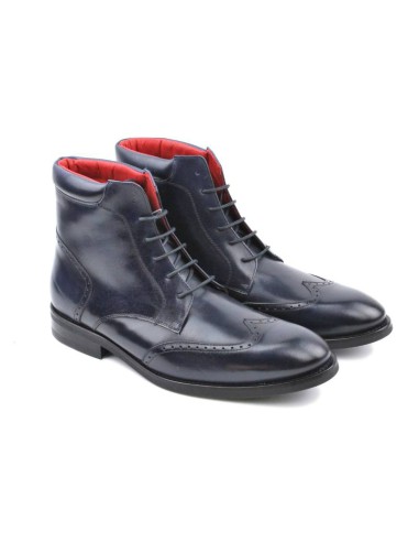 Bottine en cuir bleu PRABOOT-MARINO