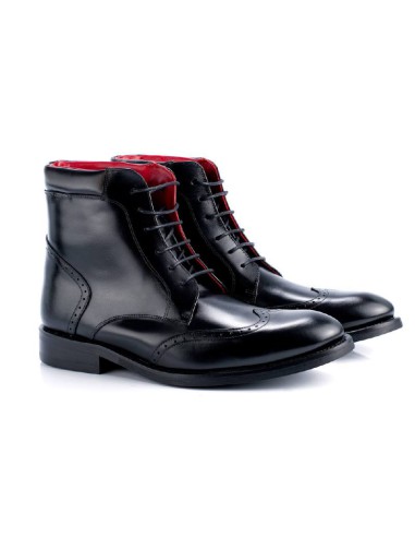 black leather boots PRABOOT-NEGRO