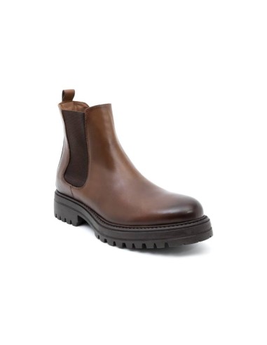 brown leather boots PRASAD-MARRON