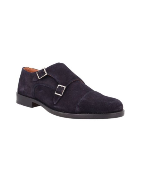 Blue suede monkstrap