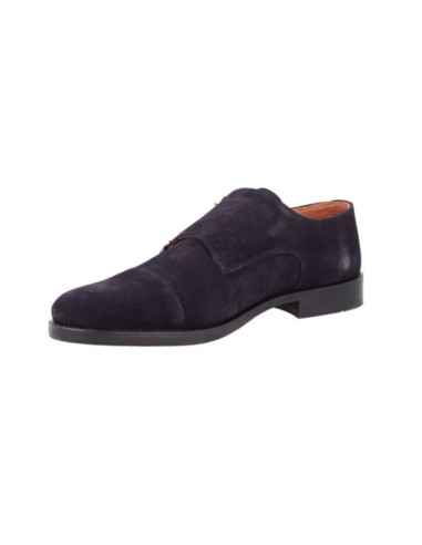 Blue suede monkstrap