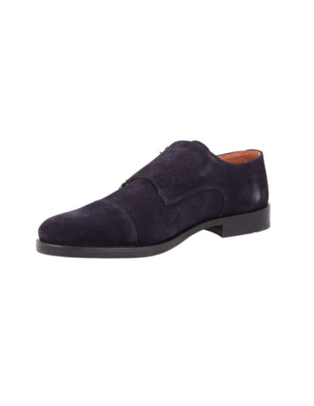 Blue suede monkstrap
