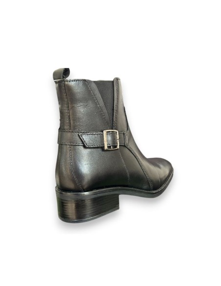Black leather women's boots