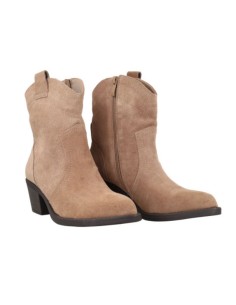 bottines femme velours beige W-CAROLE-BEIGE
