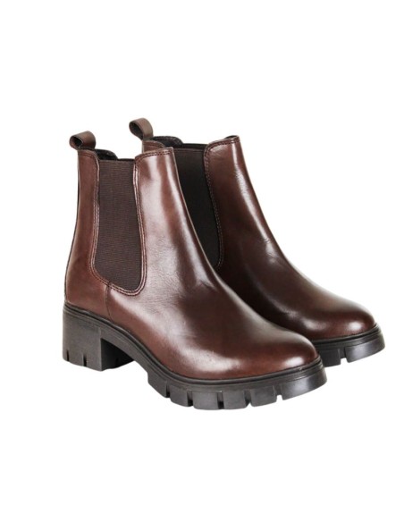 bottines femme de peau cuir W-LARIN-CUERO