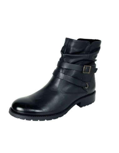 Black leather women's boots