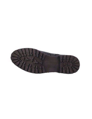 Botines de mujer de piel brogado color negro