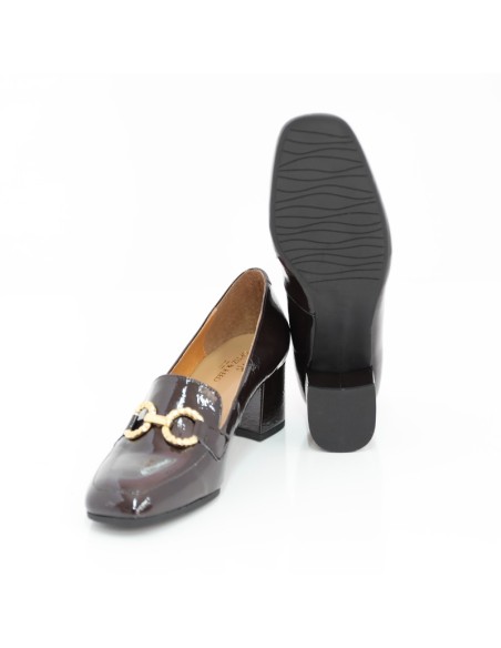 Zapato de Vestir de piel liso color marrón