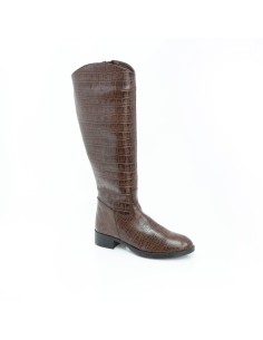 bottes femme de peau marron W-CROBO-MARRON 2