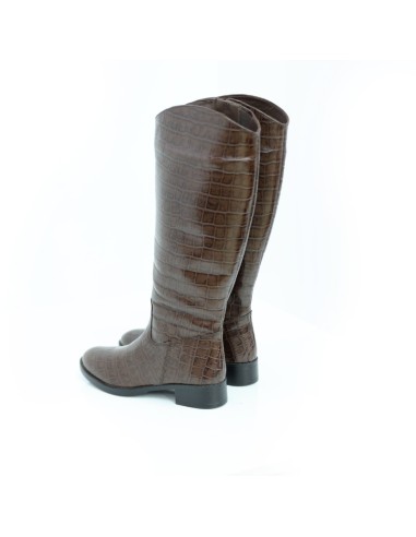 Brown leather Women's high boots